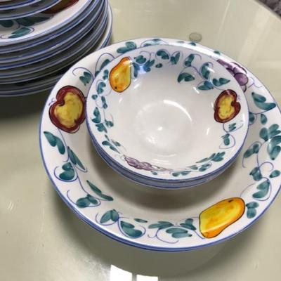 Painted fruit dishes