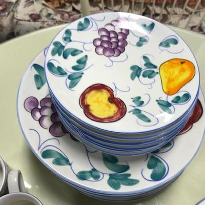 Painted fruit dishes