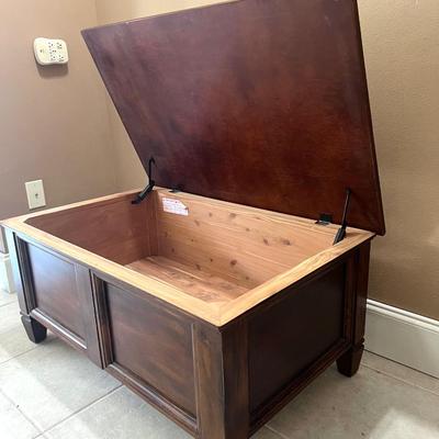 Dark Wood Storage Coffee Table *Read Details