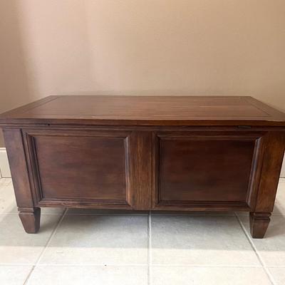 Dark Wood Storage Coffee Table *Read Details
