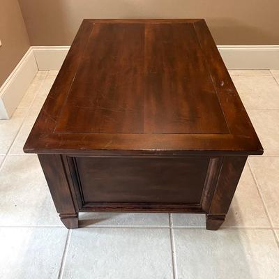 Dark Wood Storage Coffee Table *Read Details