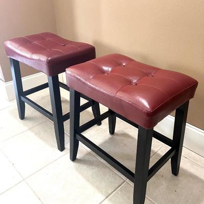 Maroon Bar Stool Set