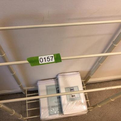Metal Towel Rack & New Kohl Twin Sheets w/ Pillow Cases -Lot 157