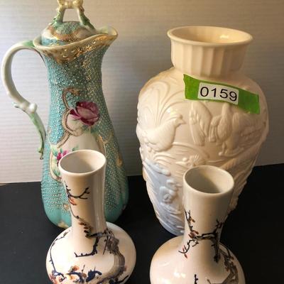 Three Vases & Tall Pitcher -Lot 158
