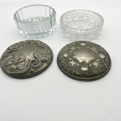 Vintage Glass Powder Jars