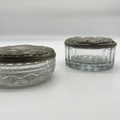 Vintage Glass Powder Jars