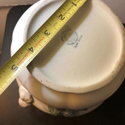 Antique Alba China Bona Fama Melior Zona Aurea Teal Large Pitcher -Lot 161