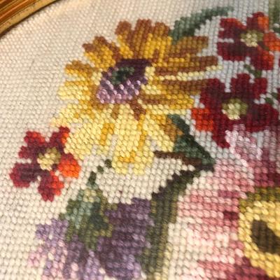 Vintage Cross Stitch/Needle Point Wall Decor -Lot 162