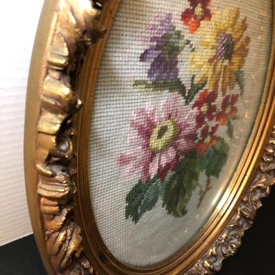 Vintage Cross Stitch/Needle Point Wall Decor -Lot 162
