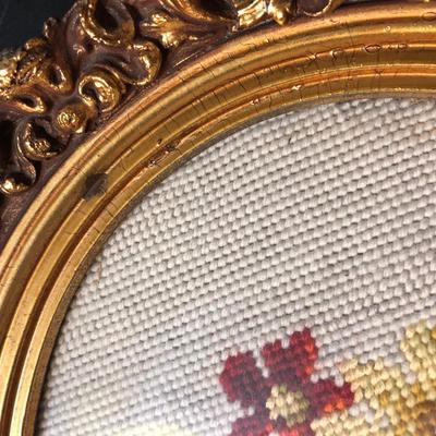 Vintage Cross Stitch/Needle Point Wall Decor -Lot 162