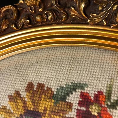 Vintage Cross Stitch/Needle Point Wall Decor -Lot 162