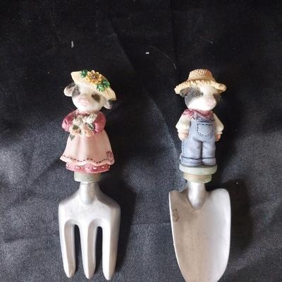 "I PICK MOO"-"FALLING FOR MOO" AND GARDEN PAIR OF MOO MOOS