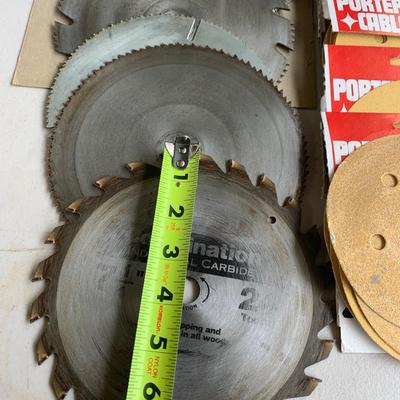 Large Sanding Supplies / Saw Blades Lot