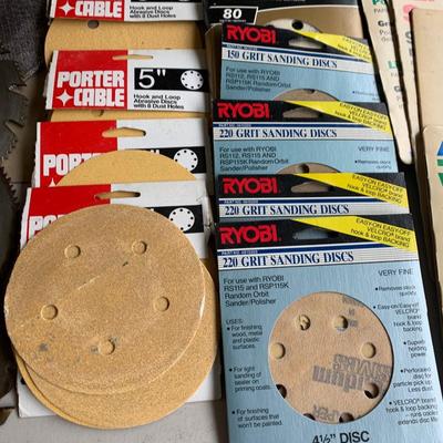 Large Sanding Supplies / Saw Blades Lot
