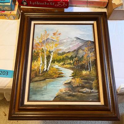 Mountain Scene Oil Painting