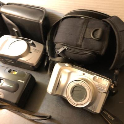 Four Cameras & Cases (Olympus, Ansco, Minolta, Nikon) -Lot 168