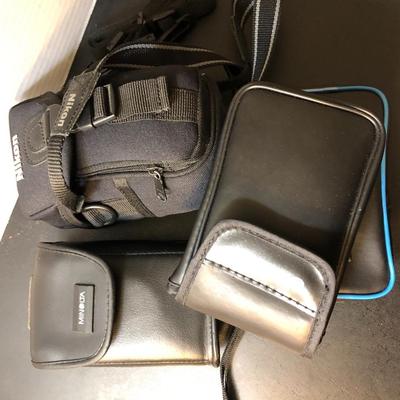 Four Cameras & Cases (Olympus, Ansco, Minolta, Nikon) -Lot 168