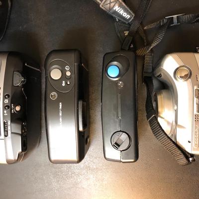 Four Cameras & Cases (Olympus, Ansco, Minolta, Nikon) -Lot 168