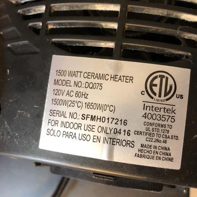 Honeywell Flex â€˜N Cool & 1500W Ceramic Heater (Tested) -Lot 170
