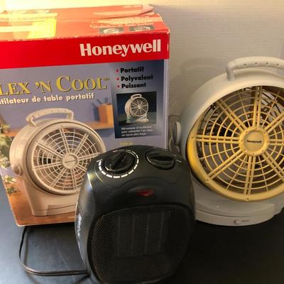 Honeywell Flex â€˜N Cool & 1500W Ceramic Heater (Tested) -Lot 170