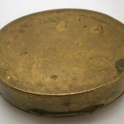 Vintage Enamel on Brass Pill Box