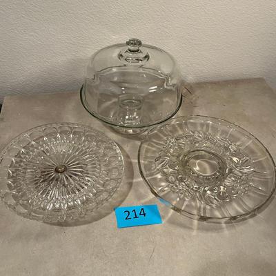 Lot of Crystal Cake stands