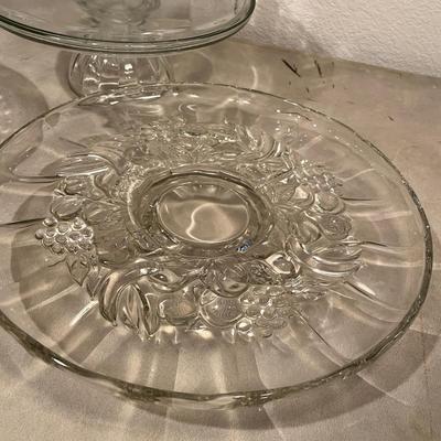 Lot of Crystal Cake stands