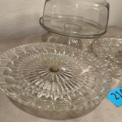 Lot of Crystal Cake stands