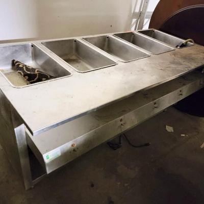Stainless Steel 5 compartment steamtable