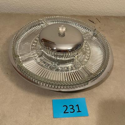 Chrome & Crystal Lazy Susan