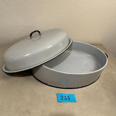 Antique Graniteware Roasting pan