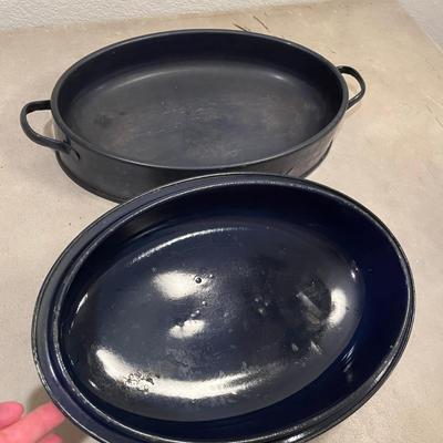 Antique Small Oval Roasting Pan