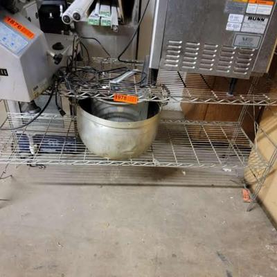 Metal Rack and 2 Pots