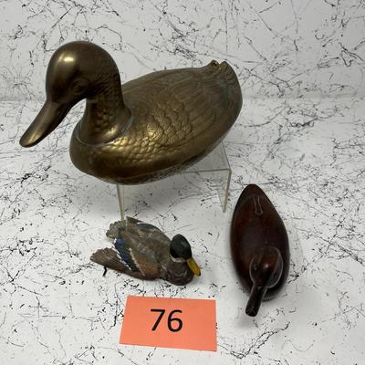 Ducks in a row...Brass Hide away duck and more