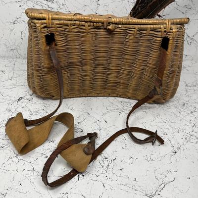 Vintage Fish Basket with feathers