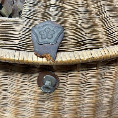 Vintage Fish Basket with feathers