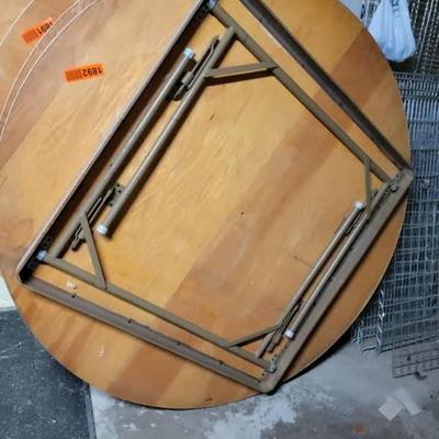 2 -60" round folding tables, great for company or for banquets