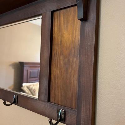 Entry Mirror With Hat/Coat Rack
