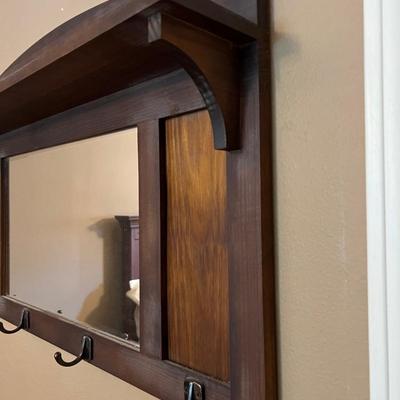 Entry Mirror With Hat/Coat Rack