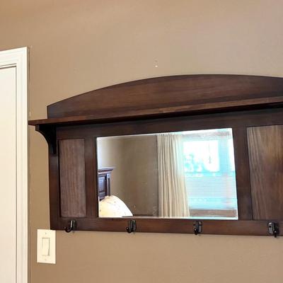 Entry Mirror With Hat/Coat Rack