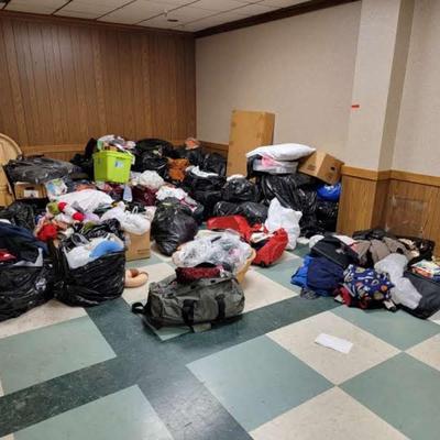 Bags of clothing, decorations, maybe interesting, never went through bags