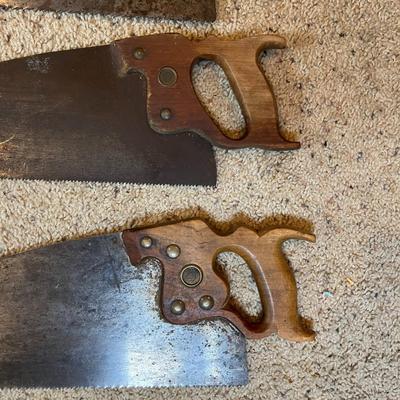 4 Antique wood saws