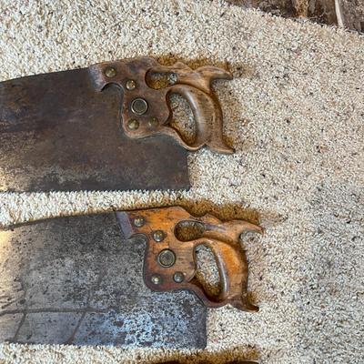 4 Antique wood saws