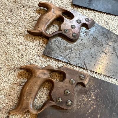 4 Antique wood saws