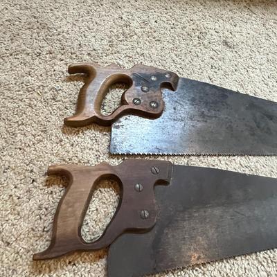 4 Antique wood saws