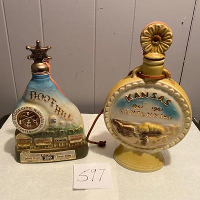 Kansas & Dodge City Beam Decanters