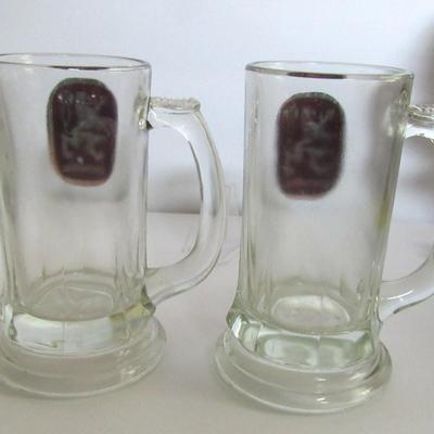 Older Tall Glass Lowenbrau Beer Mugs