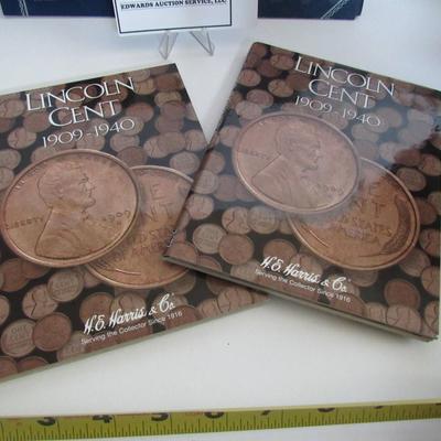 Lot of 4 Empty Coin Books, Lincoln Head Cents and Indian Head Cents