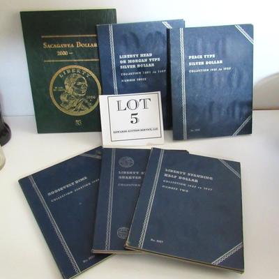 Lot of Empty Coin Books, See Description For Details