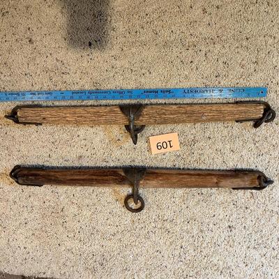 2 Antique single tree Yokes